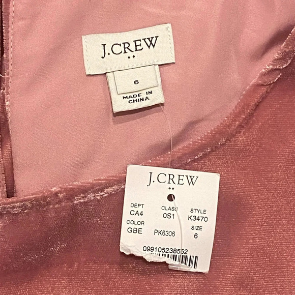 New! J. Crew Velvet Tulip Hem Faux Wrap Dress nwt 16308 - Picture 10 of 15